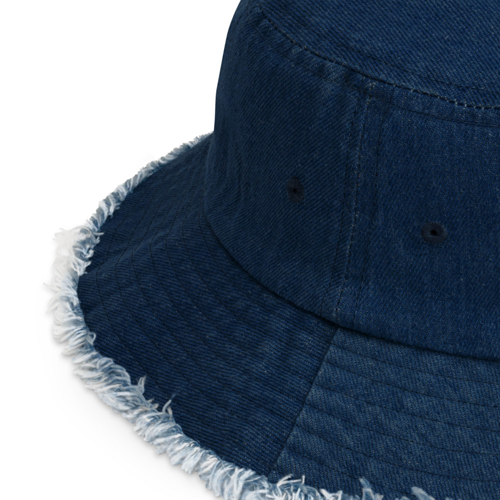 "The Morkels" Distressed Denim Bucket Hat