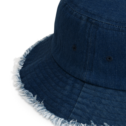 "The Morkels" Distressed Denim Bucket Hat